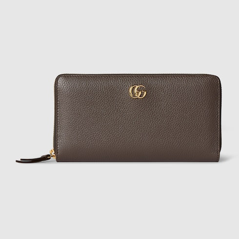 Bi-color GG Marmont zip around wallet