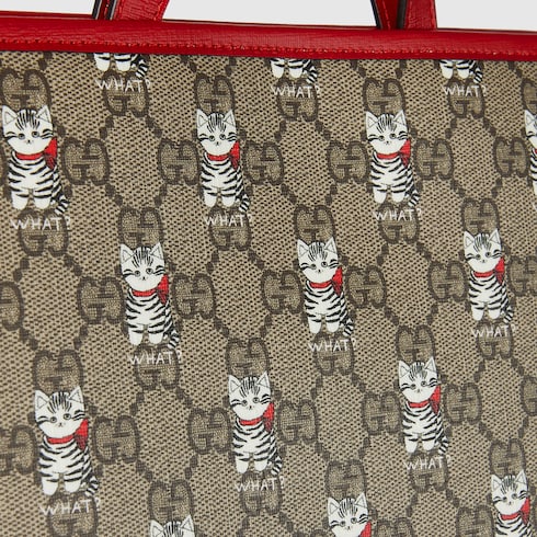 Children's printed GG tote bag