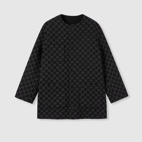 Reversible wool silk jacket