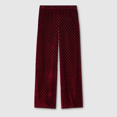 GG velvet devoré sportswear pants