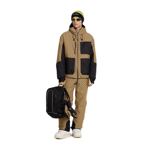 GG technical fabric jacquard jacket