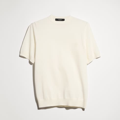 Fine wool sweater with embroidery