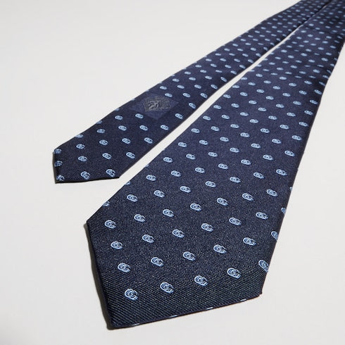 Double G silk jacquard tie
