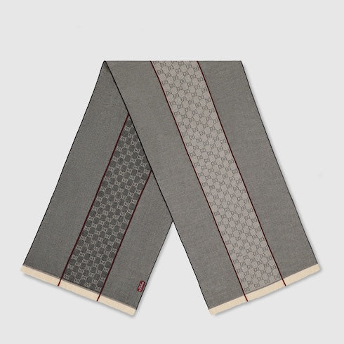 GG wool jacquard scarf