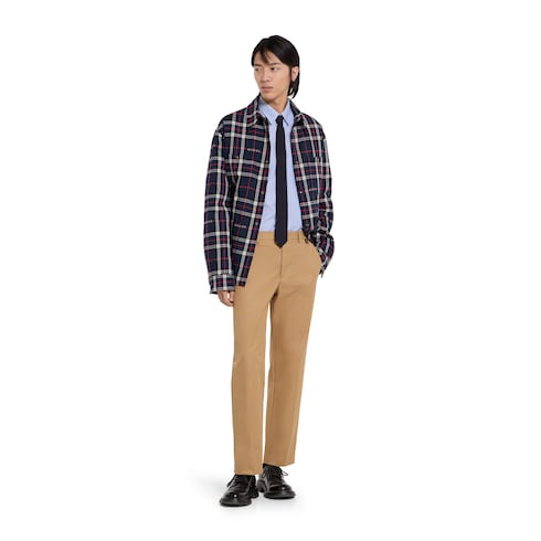 Striped cotton poplin shirt