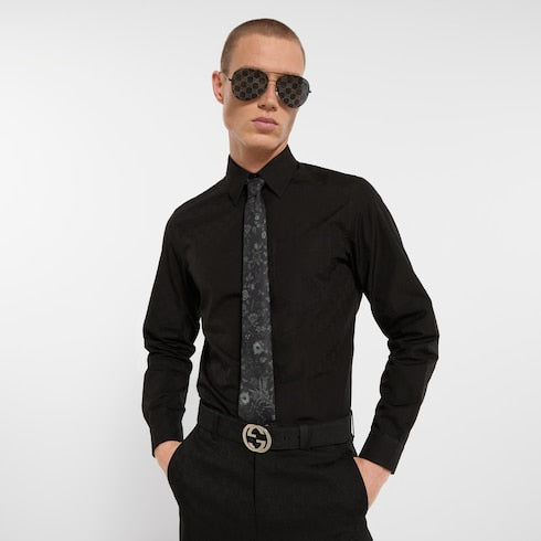 Printed silk tie