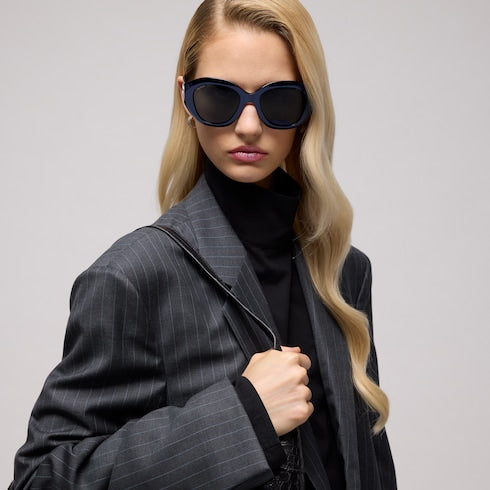 Geometric-frame sunglasses