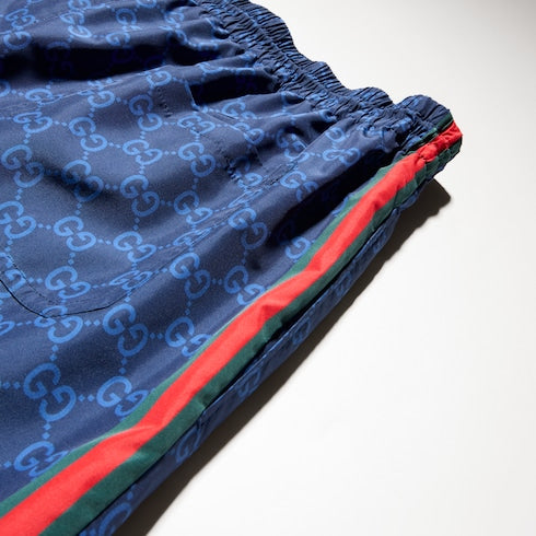 Printed poplin tech swim shorts