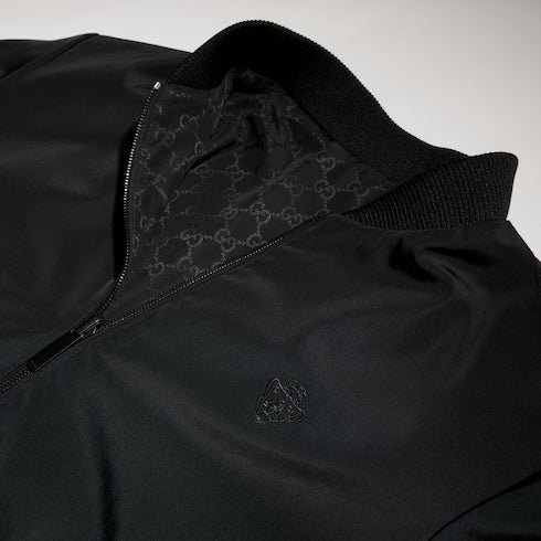 Reversible light silk faille zip jacket