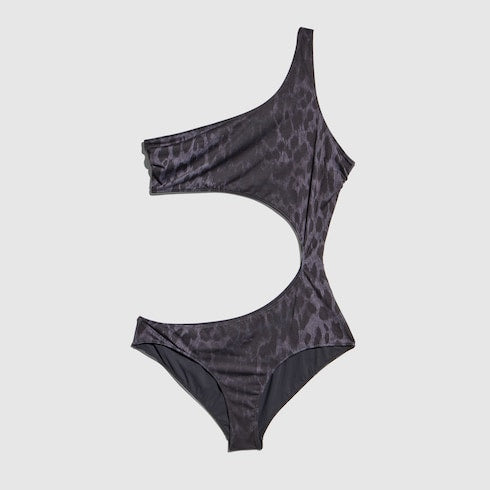 Printed stretch jersey swimsuit