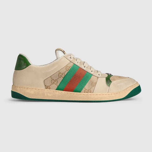 GG Canvas / White Leather Men's Screener Sneaker
