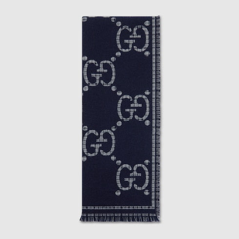 Check GG wool scarf
