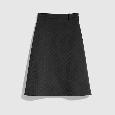 GG cotton blend midi skirt