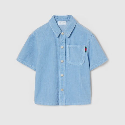 Children's velvet corduroy shirt