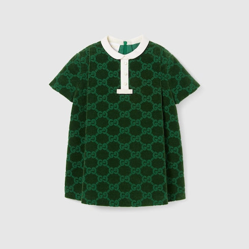 Baby GG cotton velvet dress