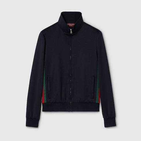 Technical jersey zip jacket with Web