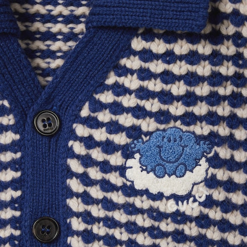 Baby striped wool cardigan