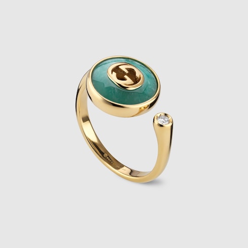 Gucci Interlocking 18k ring