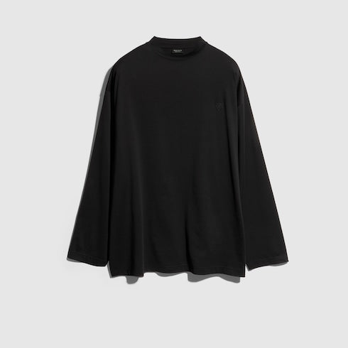 Cotton silk T-shirt with embroidery