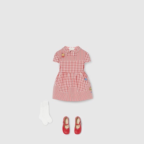 Baby gingham cotton dress