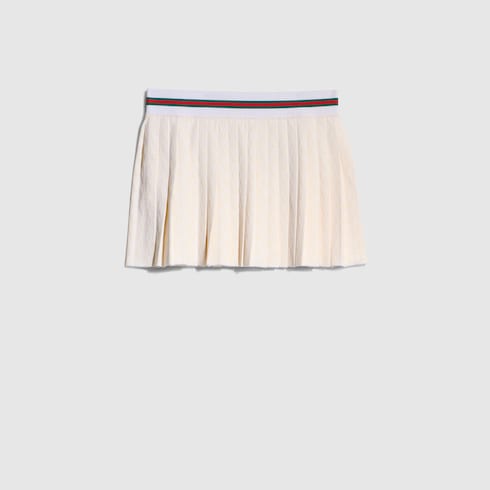 GG cotton viscose jacquard mini skirt