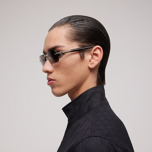 Rectangular-frame sunglasses