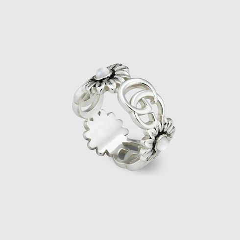 GG Marmont mother of pearl ring