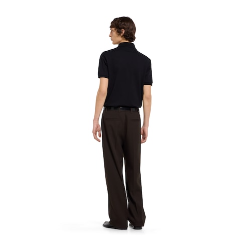 Cotton piquet polo shirt with embroidery