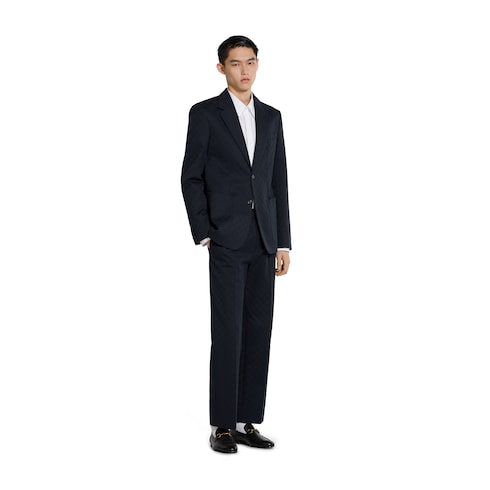 GG cotton gabardine jacquard jacket