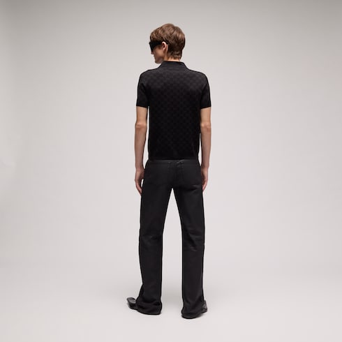 Viscose GG jacquard polo shirt