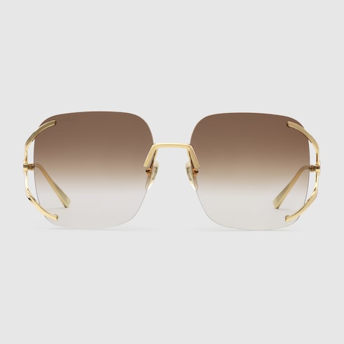 Square metal sunglasses