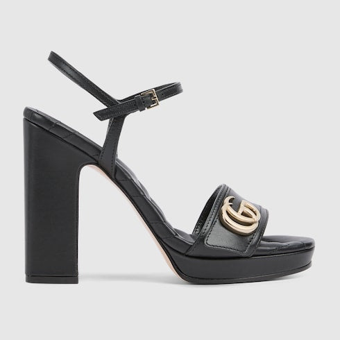 Women's platform sandal with Double G