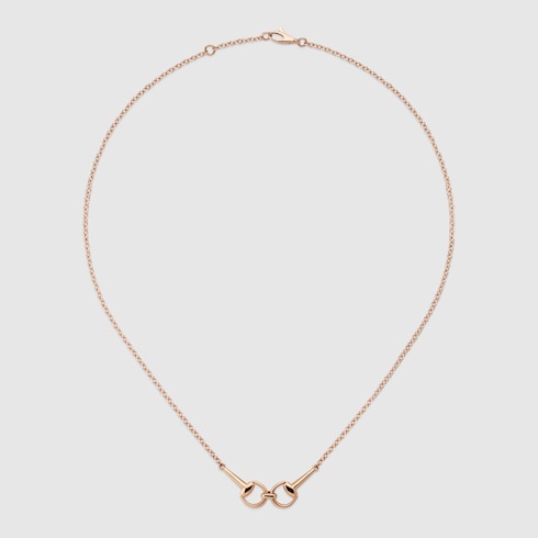 Gucci Horsebit diamond 18k chain necklace
