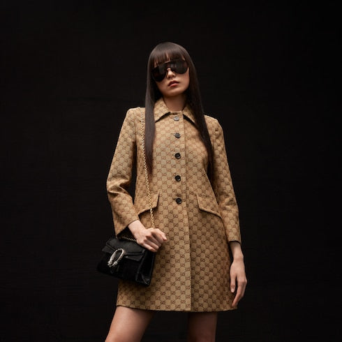 GG cotton canvas coat
