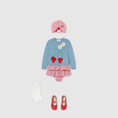 Baby cotton sweater with embroidery