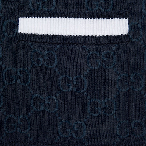 GG fine cotton jacquard cardigan