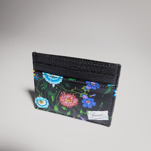 Flora-motif card case