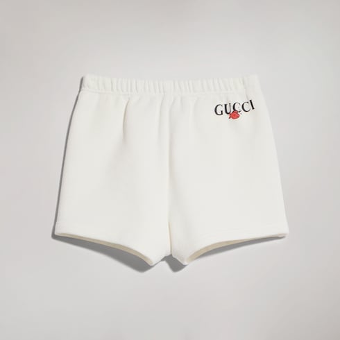 Baby cotton jersey shorts with print