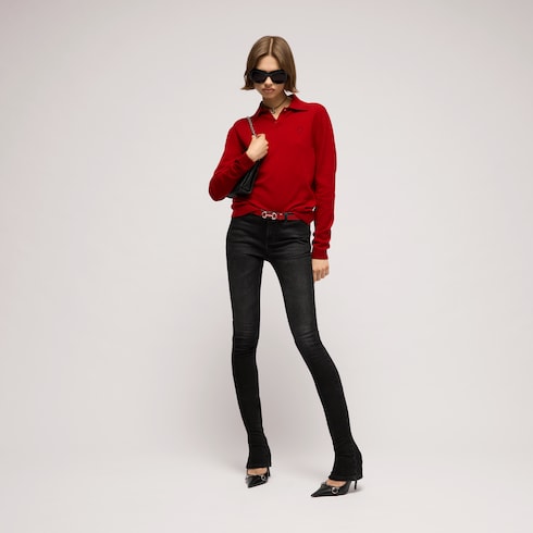 Thin belt with Horsebit buckle