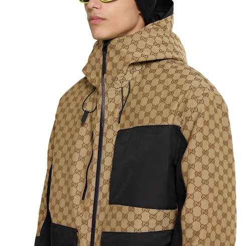 GG technical fabric jacquard jacket