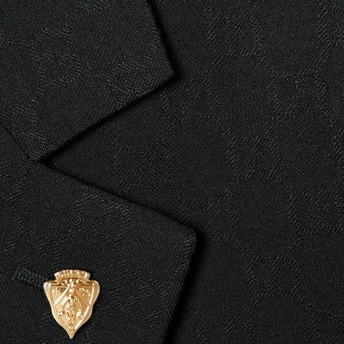 Single-breasted GG wool jacket
