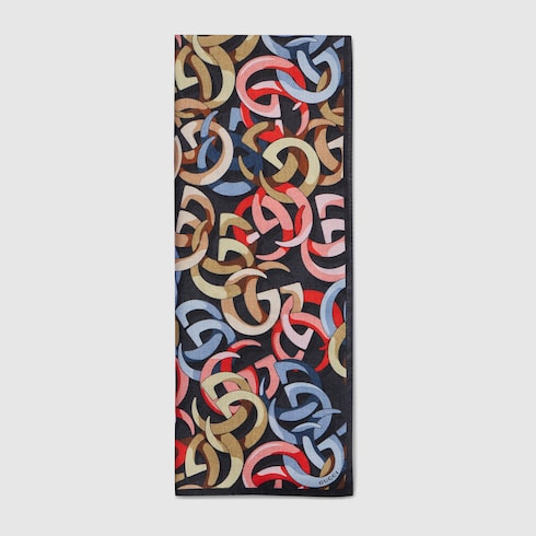 Gucci Double G cotton silk stole