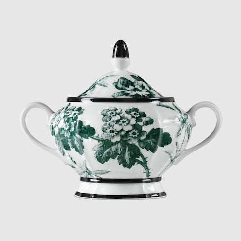 Green Herbarium Sugar Bowl