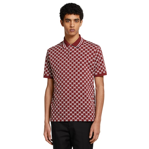 GG cotton piquet jacquard polo shirt