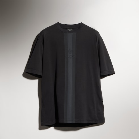 Cotton T-shirt with muted Web