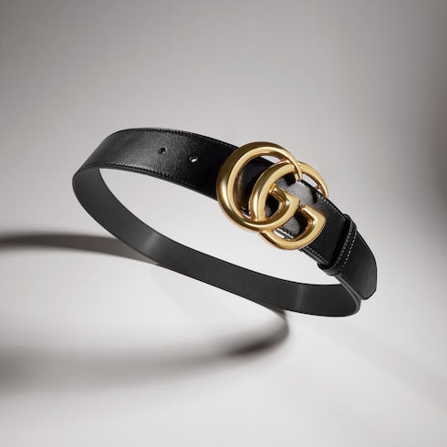 GG Marmont wide belt with shiny buckle