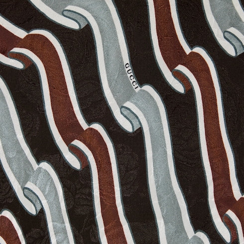 Printed silk twill shirt