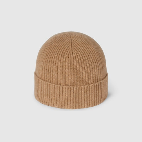 Cashmere hat with patch