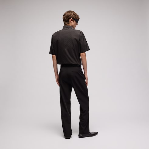 GG cotton poplin zip shirt