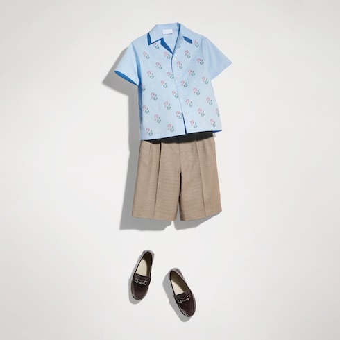Children's chevron wool shorts